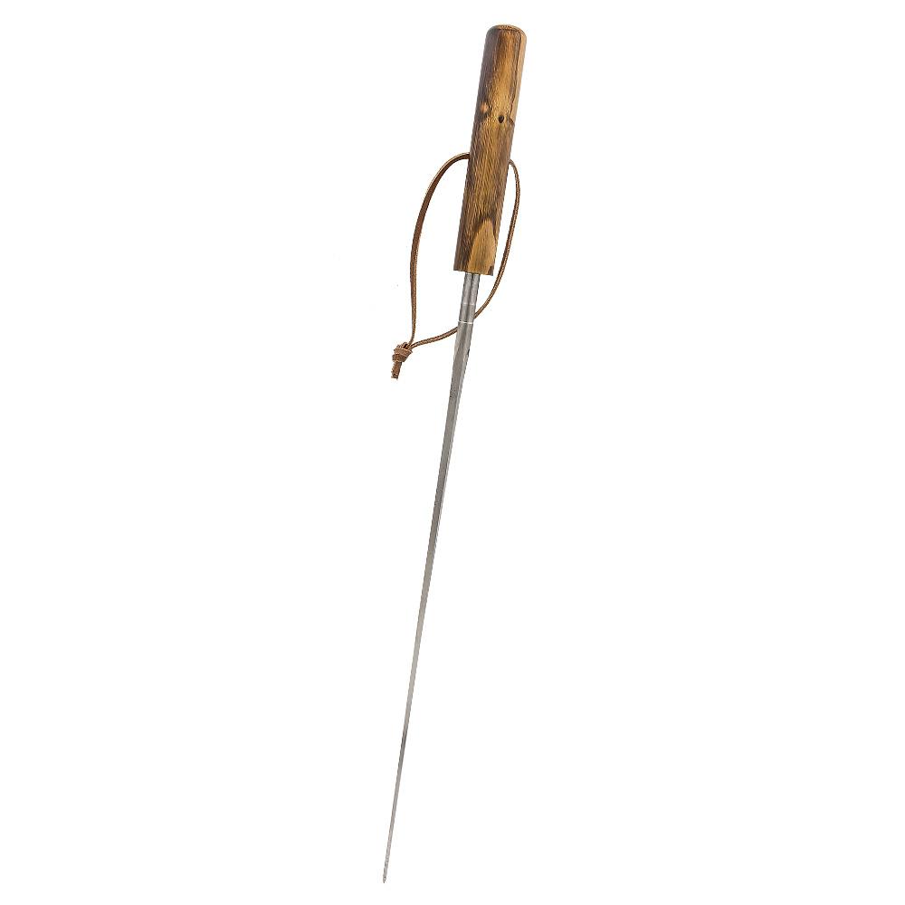Brown Natural Chestnut Wood Sword-Gadget Hiking Staff w/ Compass Free Shipping New Styles