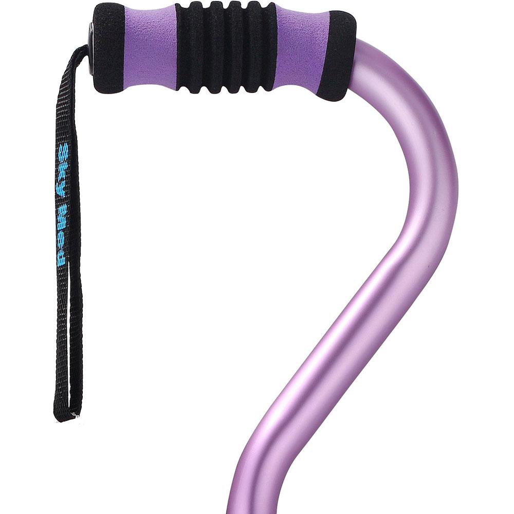 Purple Offset Walking Cane w/ Color matching Grip Buy Cheap Perfect