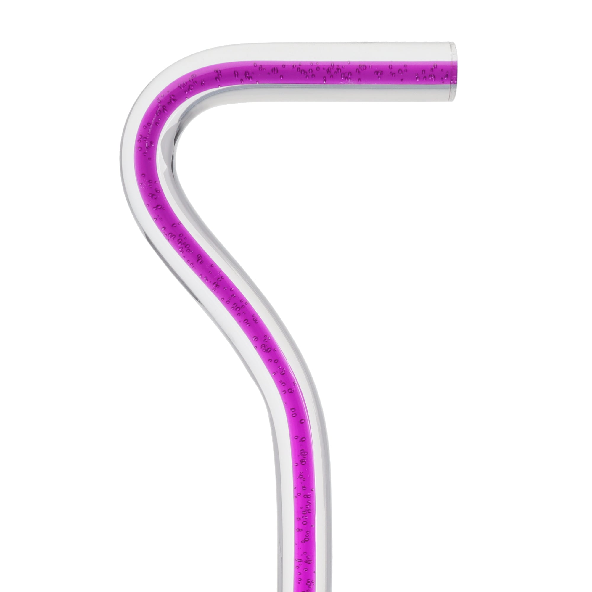 Amethyst Trace Cane: Purple Streak w/ Floating Bubbles in Clear Shaft Buy Cheap Largest Supplier