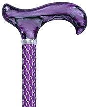 Scratch and Dent Purple Etched Adjustable Cane w/ Pearlz Derby Handle V3358 In China For Sale