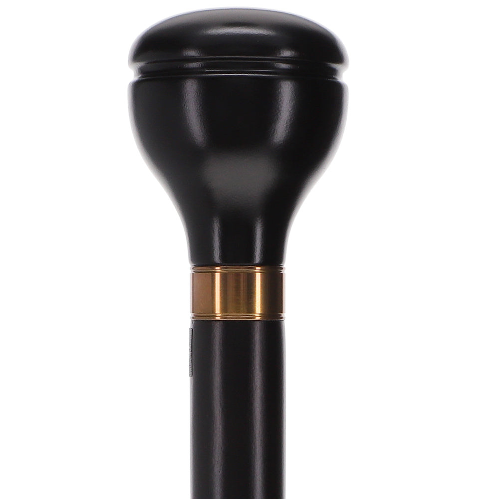 Timeless Black & Gold Elegance Knob Walking Stick Clearance Best Place