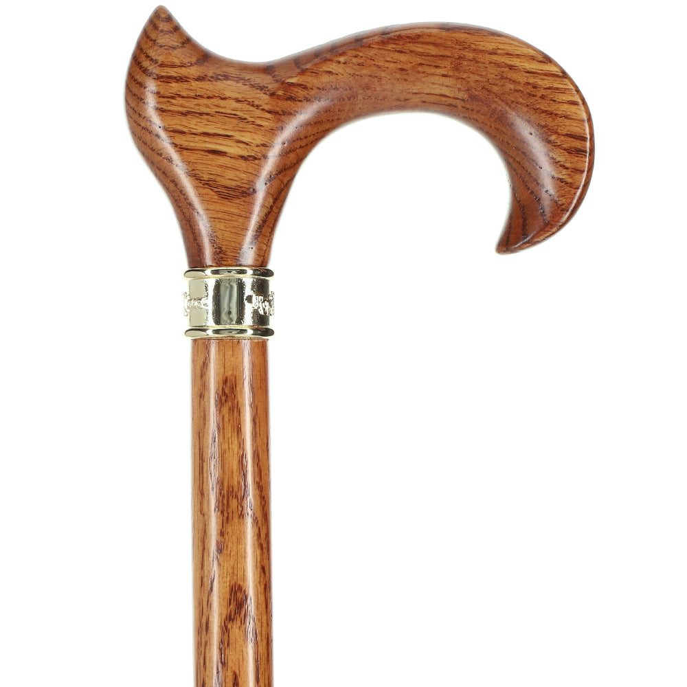 Genuine Oak Ergonomic Walking Cane with Embossed Collar Grey Outlet Store Online