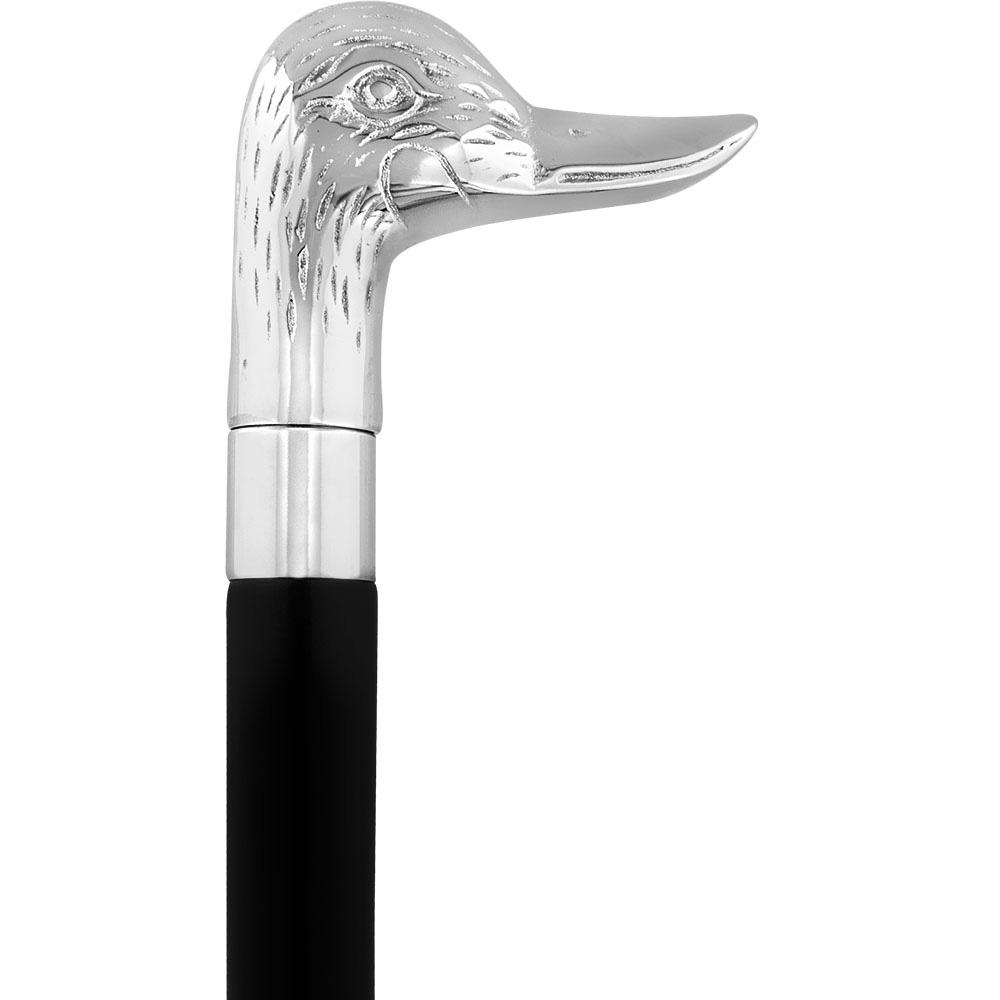 Chrome Plated Duck Handle Walking Cane w/ Custom Shaft and Collar Sale Finishline