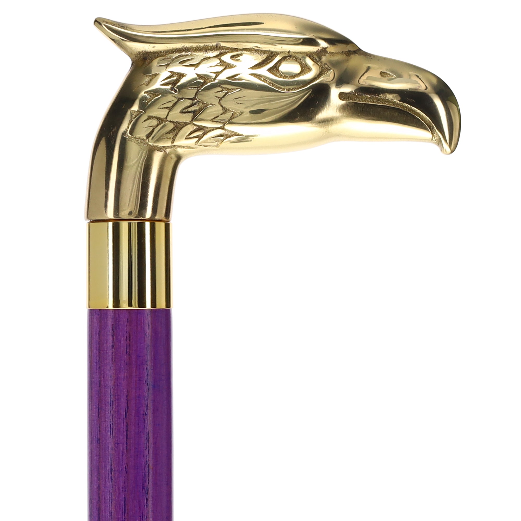 Brass Eagle Handle Walking Cane w/ Custom Color Stained Ash Shaft & Collar Buy Cheap Nicekicks