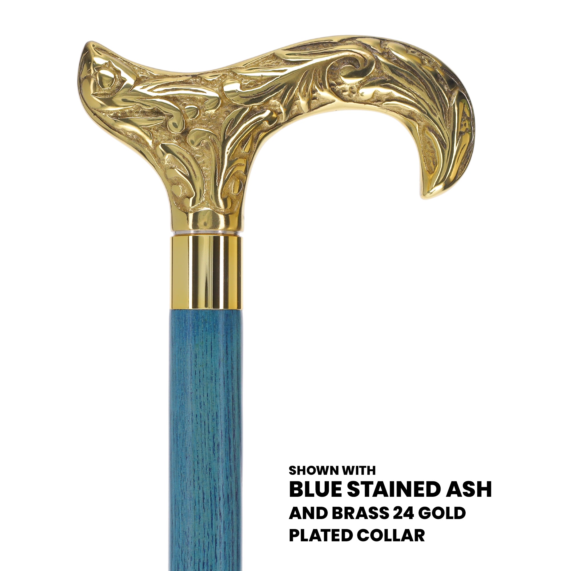 Premium Brass Derby Handle Cane: Stained Custom Color Shaft Best Sale Online