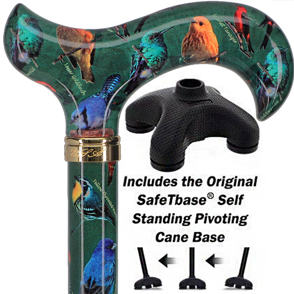 American Songbird Designer Adjustable Derby Walking Cane with Engraved Collar w/ SafeTbase Buy Cheap Cheapest Pice