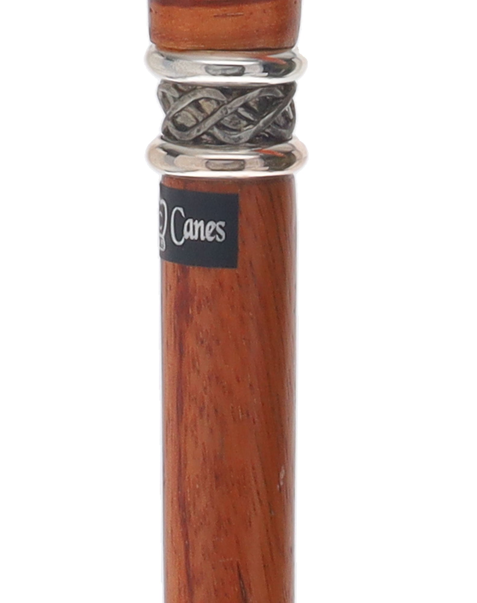 Unique single item listing: Rosewood walking cane with inlaid wood pewter collar. Wide Range Of Cheap Online