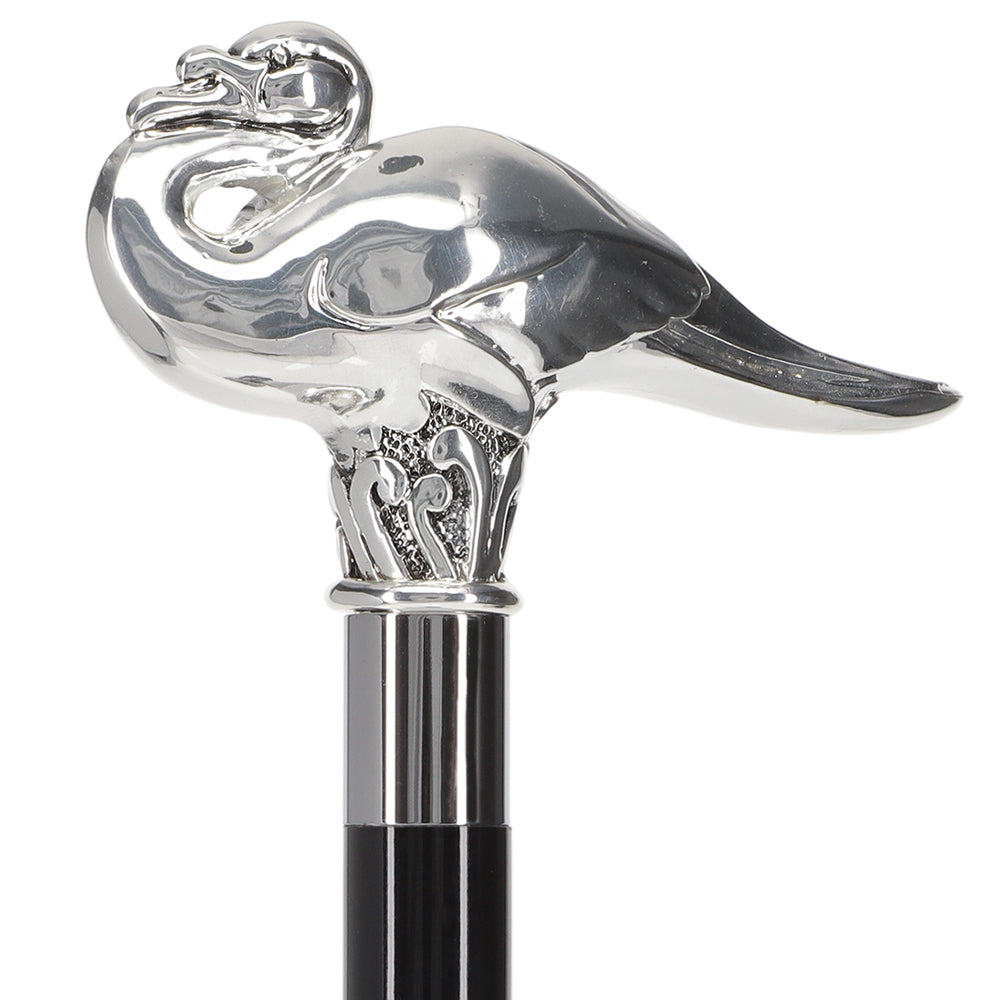 Italian Import 925r Silver Swan Stick - Agatha Christie's Poirot Visit New Online