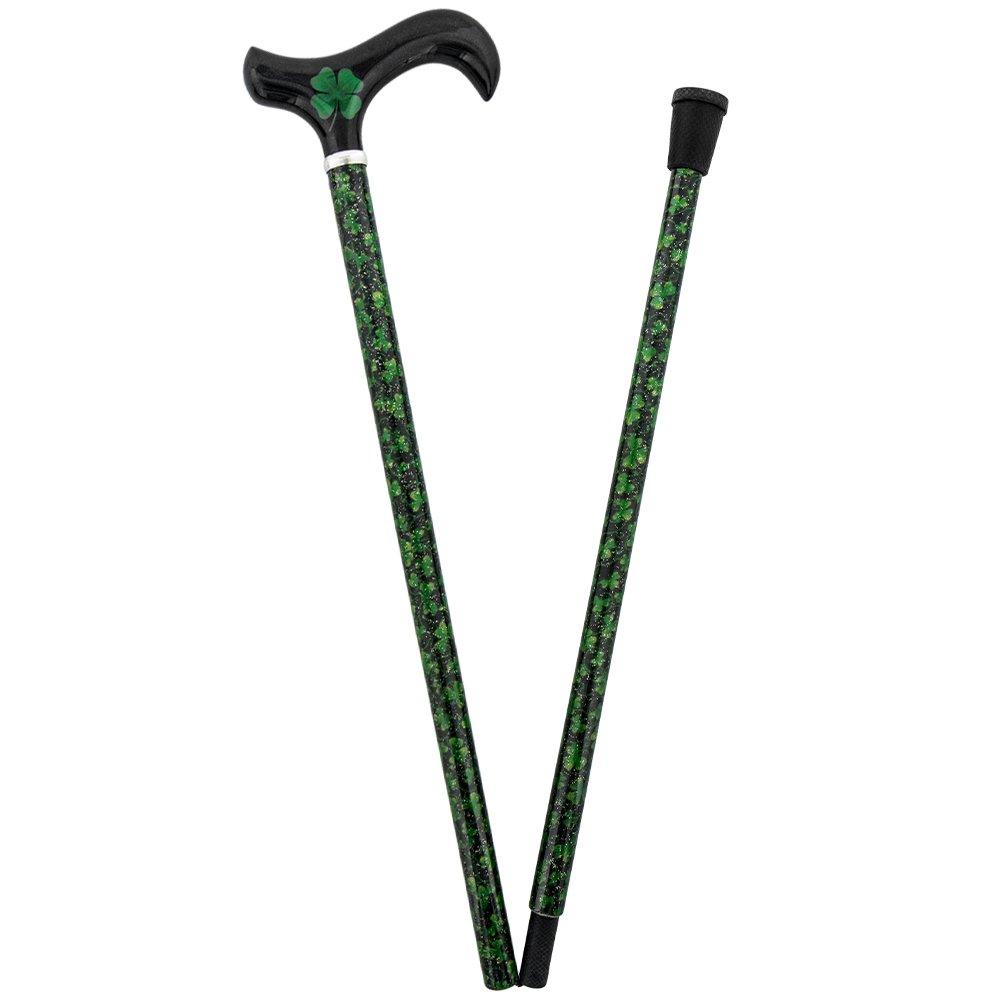 Scratch & Dent Lucky 4-Leaf Clover - Folding Carbon Fiber Derby Walking Cane - 2 Piece V1443 Buy Cheap How Much