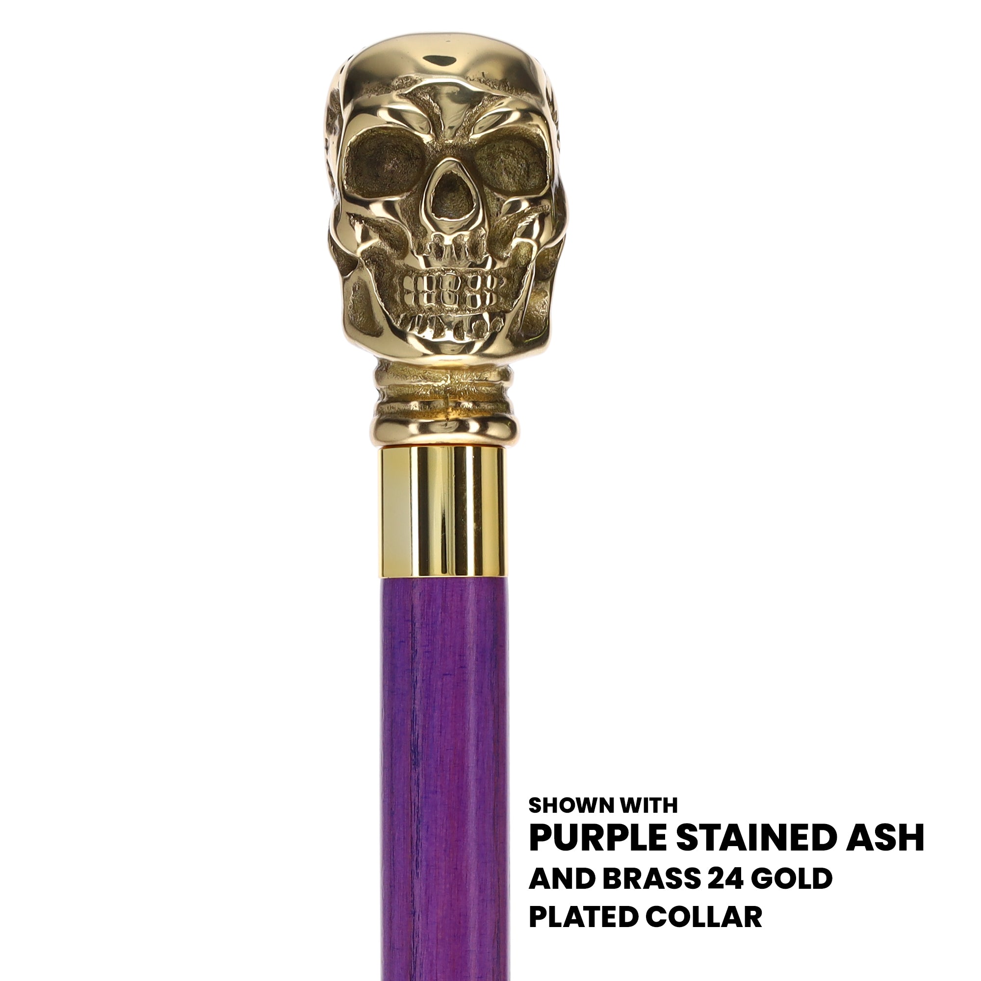 Premium Brass Skull Handle Cane: Stained Custom Color Shaft 2025 Unisex Cheap Pice