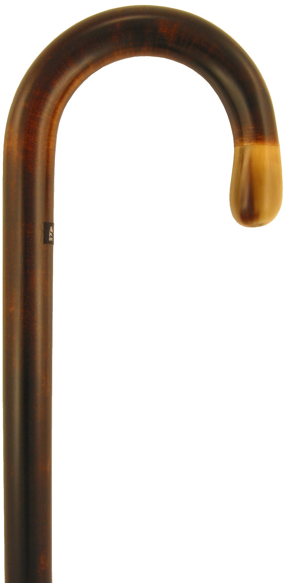 French Authentic: Blonde Horn Ball Cane with Dark Maple Discount Latest