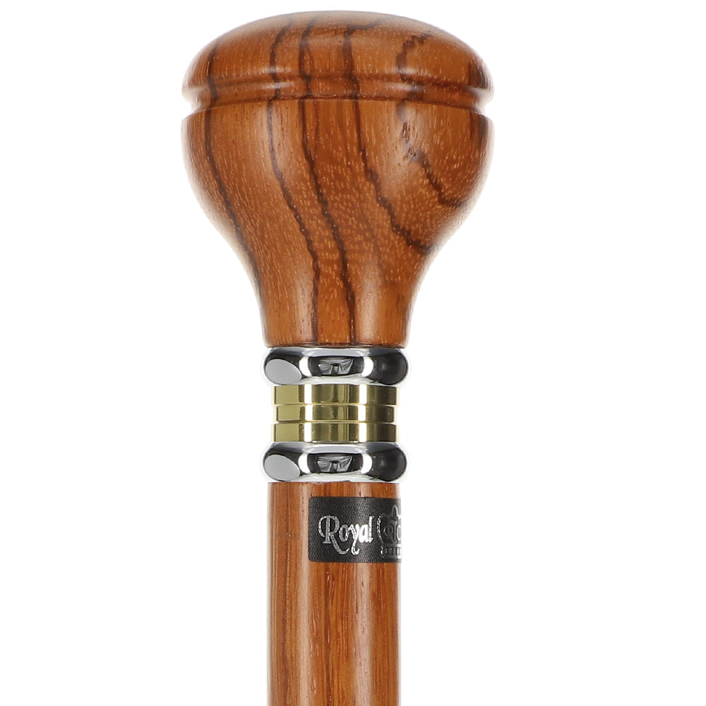 Scratch and Dent Rosewood Flat Top Knob Handle Walking Stick With Rosewood Shaft and Two Tone Collar V2281 Buy Cheap Fake