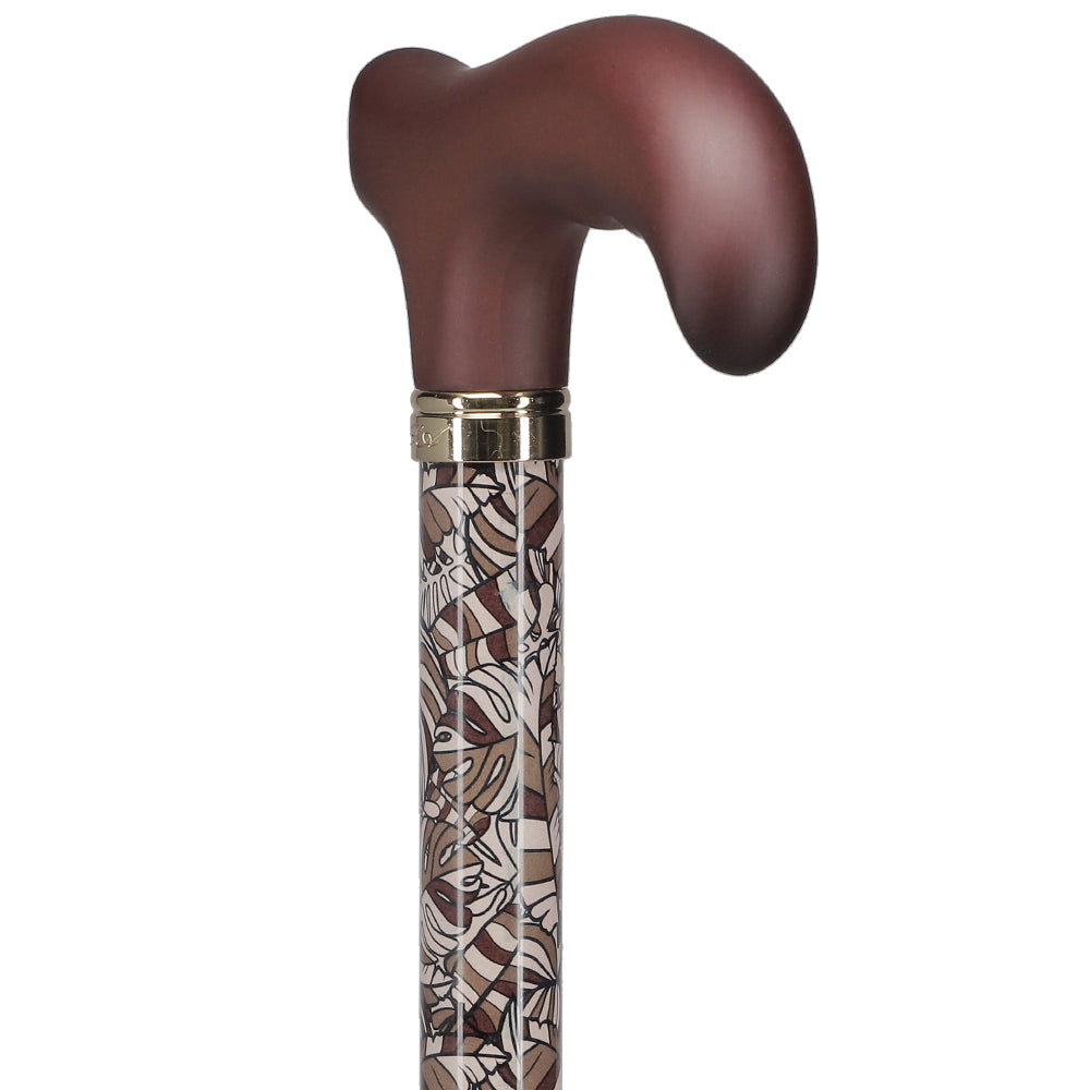 Bahama Leaf Adjustable Derby Cane - w/ SafeTbase Real Sale Online