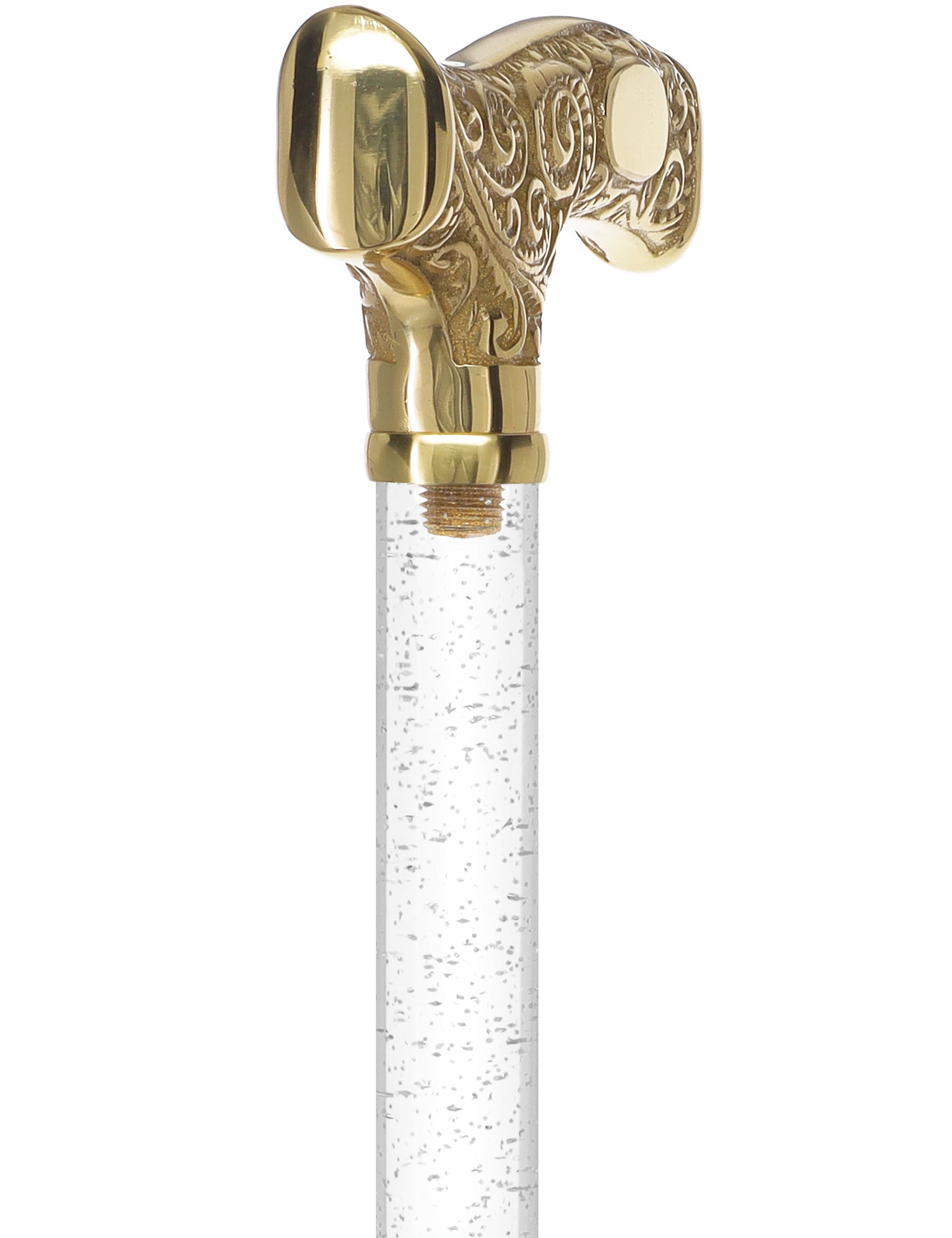 Make It Yours: Invisible Clear Shaft w/ Premium Brass Cane Discount Inexpensive