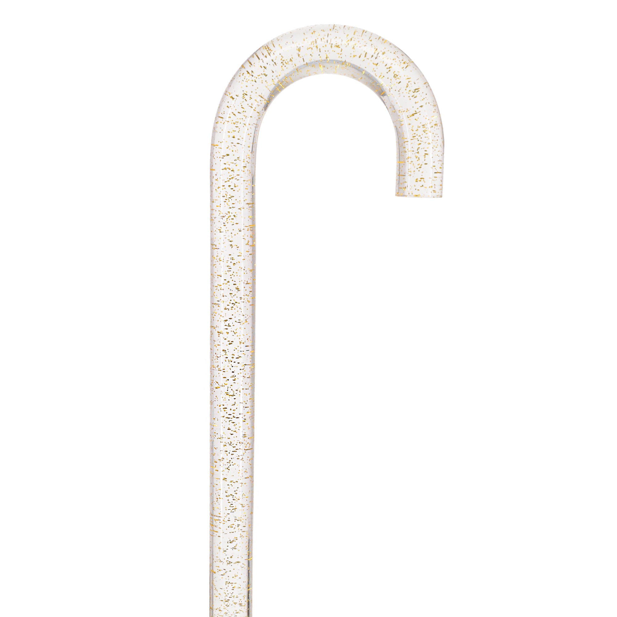 Golden Shimmer Cane: Gold Sparkles in Invisible Clear Shaft Clearance Purchase