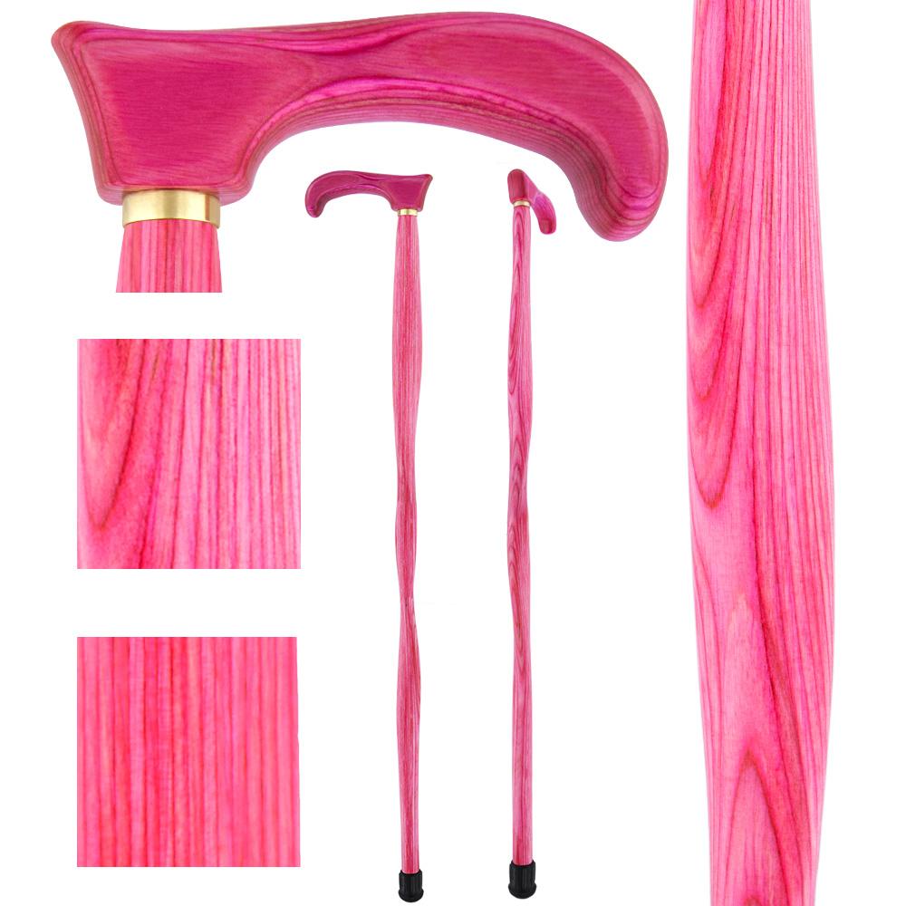 USA-Made Twisted Chic Pink Cane: Vibrant Colorwood Laminate Buy Cheap Popular