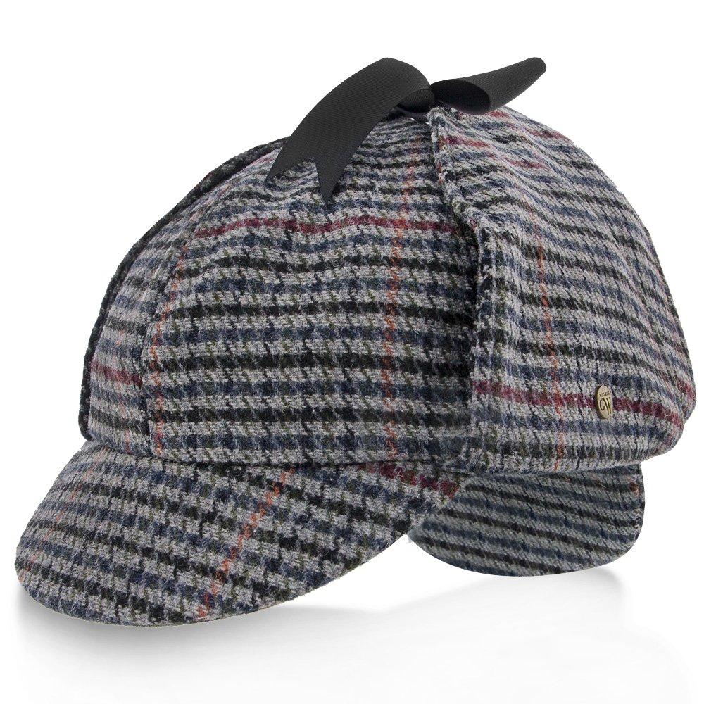 Fox & Hound - Walrus Hats Multi-colored Wool Blend Checkered Sherlock Holmes Deerstalker Hat Sale Online Cheap