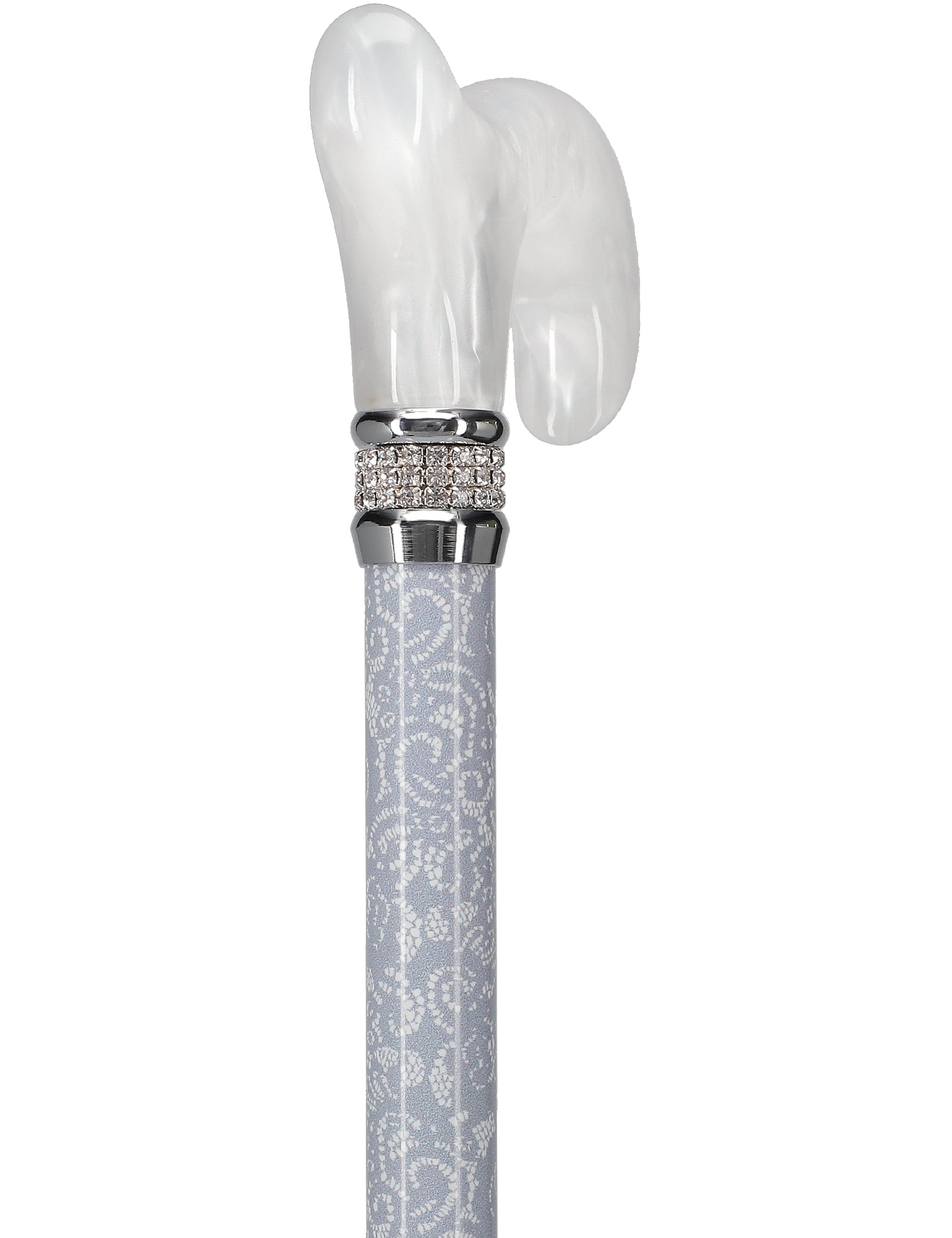 Rhinestone Designer Folding Cane: Pearlz Graceful Lace Tumblr