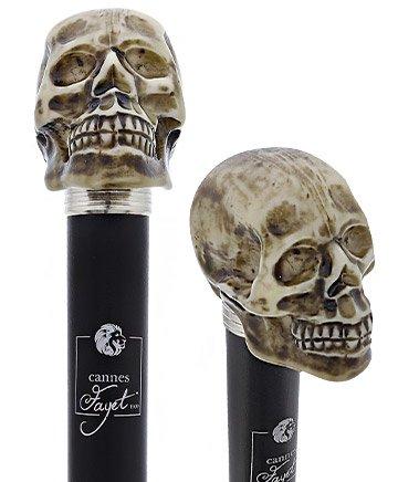 French Faux Bone Skull Sword Stick: Carbon Fiber Shaft 2025 New Sale Online