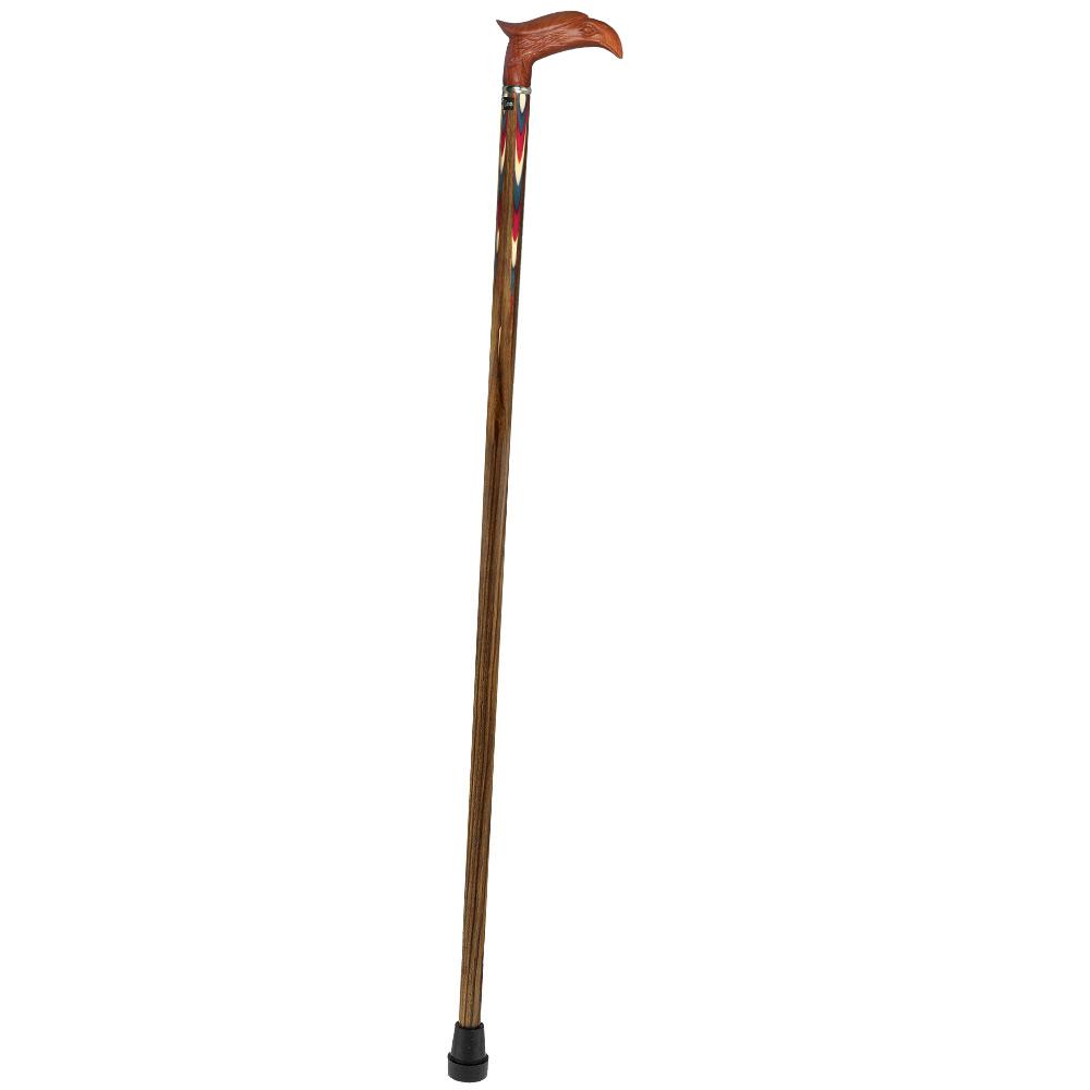 Scratch and Dent Colors Don't Run Eagle Handle Walking Cane With Inlaid Ovangkol Shaft and Silver Collar V2169 Outlet 100% Original