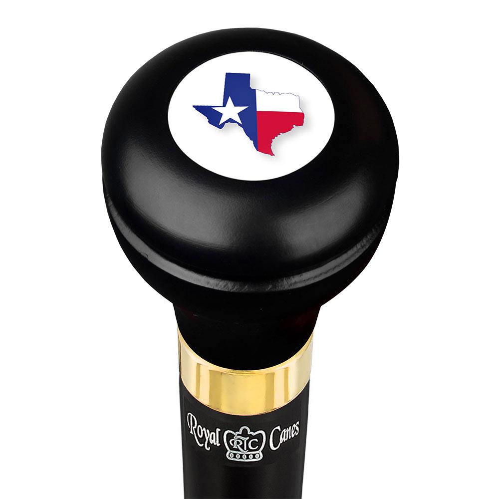 Texas Flag Emblem Flask Walking Stick: Wood Shaft Hidden Flask Clearance Amazing Pice