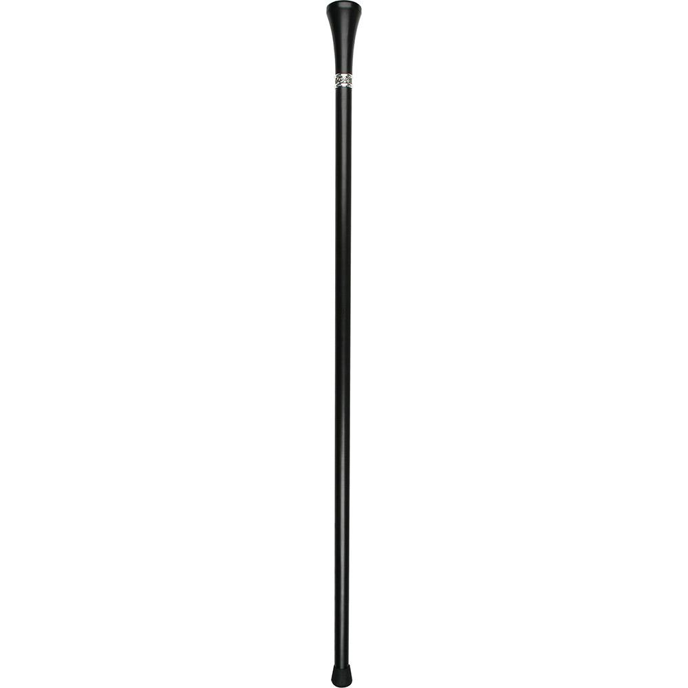 Scratch & Dent Democrat Flat Top Walking Stick With Black Beechwood Shaft and Pewter Collar V1302 Buy Cheap New