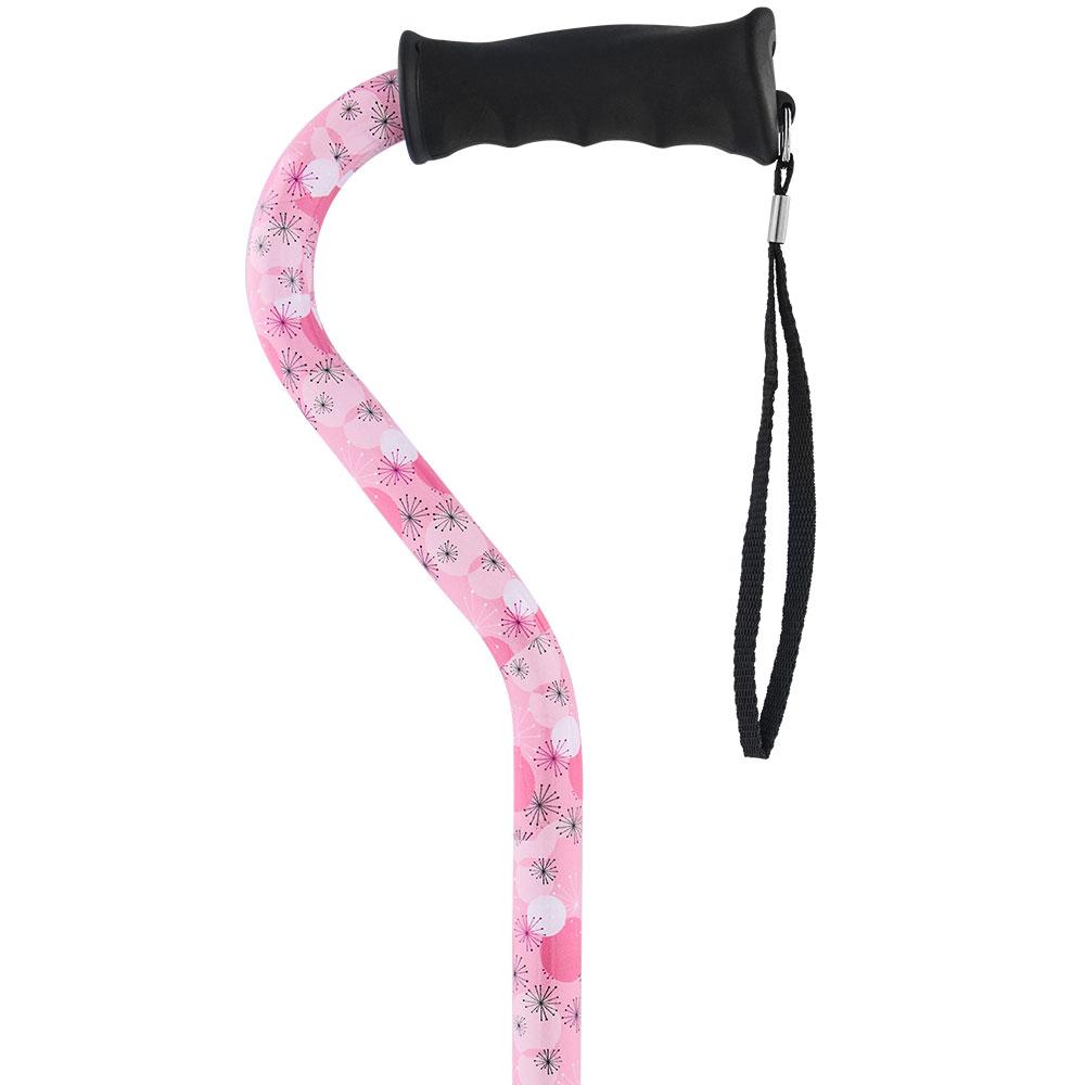 Pretty in Pink Aluminum Convertible Quad Walking Cane with Comfort Grip - Adjustable Shaft Footlocker Pictures