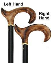 Hand-Specific Scorched Maple Ergonomic Walking Cane Manchester Great Sale Cheap Online