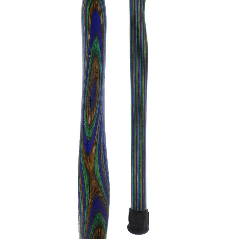 Scratch and Dent Green Blue and Brown Colortone Classic Derby Handle Walking Cane With laminate Birchwood Shaft V2207 Geniue Stockist Cheap Online