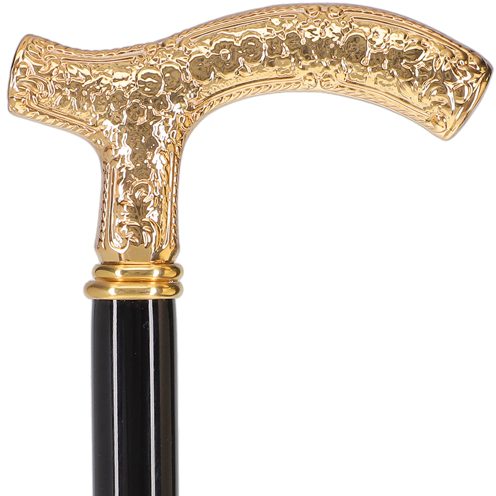 Italian Import: 24K Gold Petite Cane - Embossed Handle Free Shipping Online