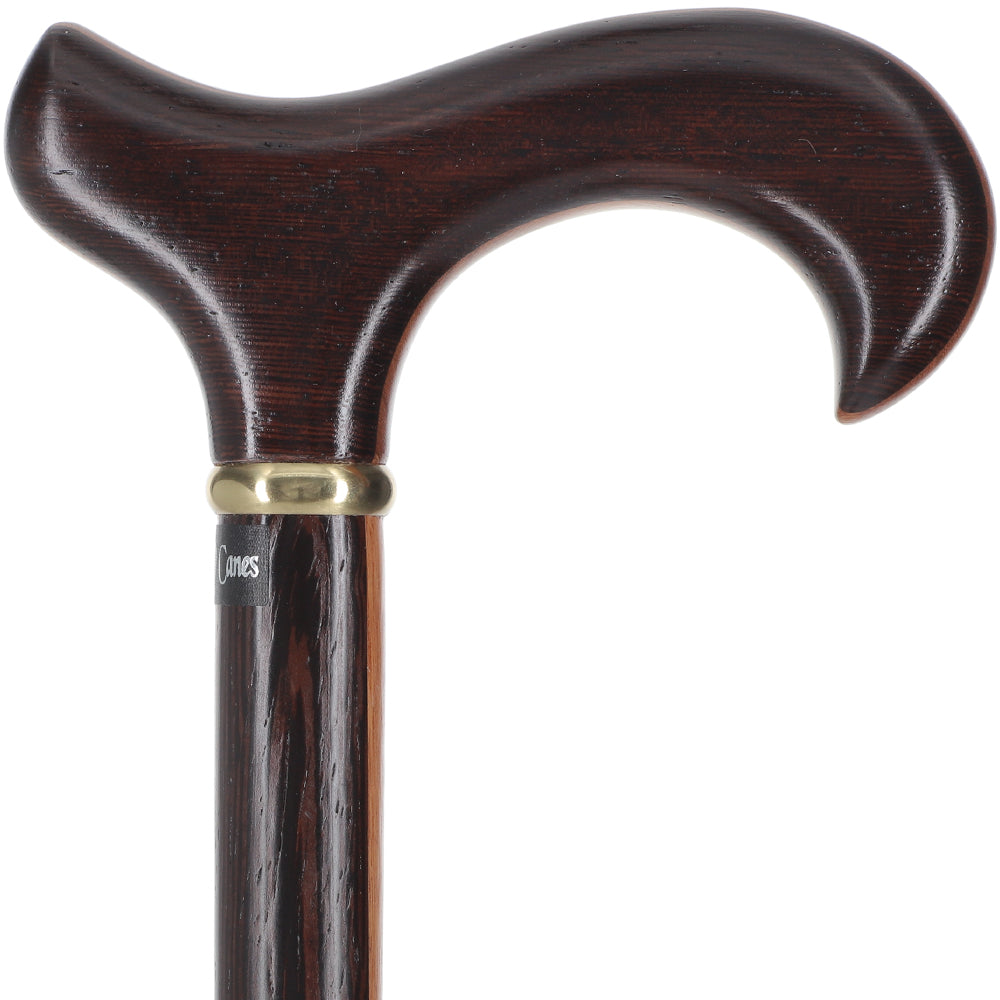 Scratch and Dent Exquisite Derby Cane: Afromosia Inlay, Textured Wenge Shaft V2361 Cheap Sale Sale