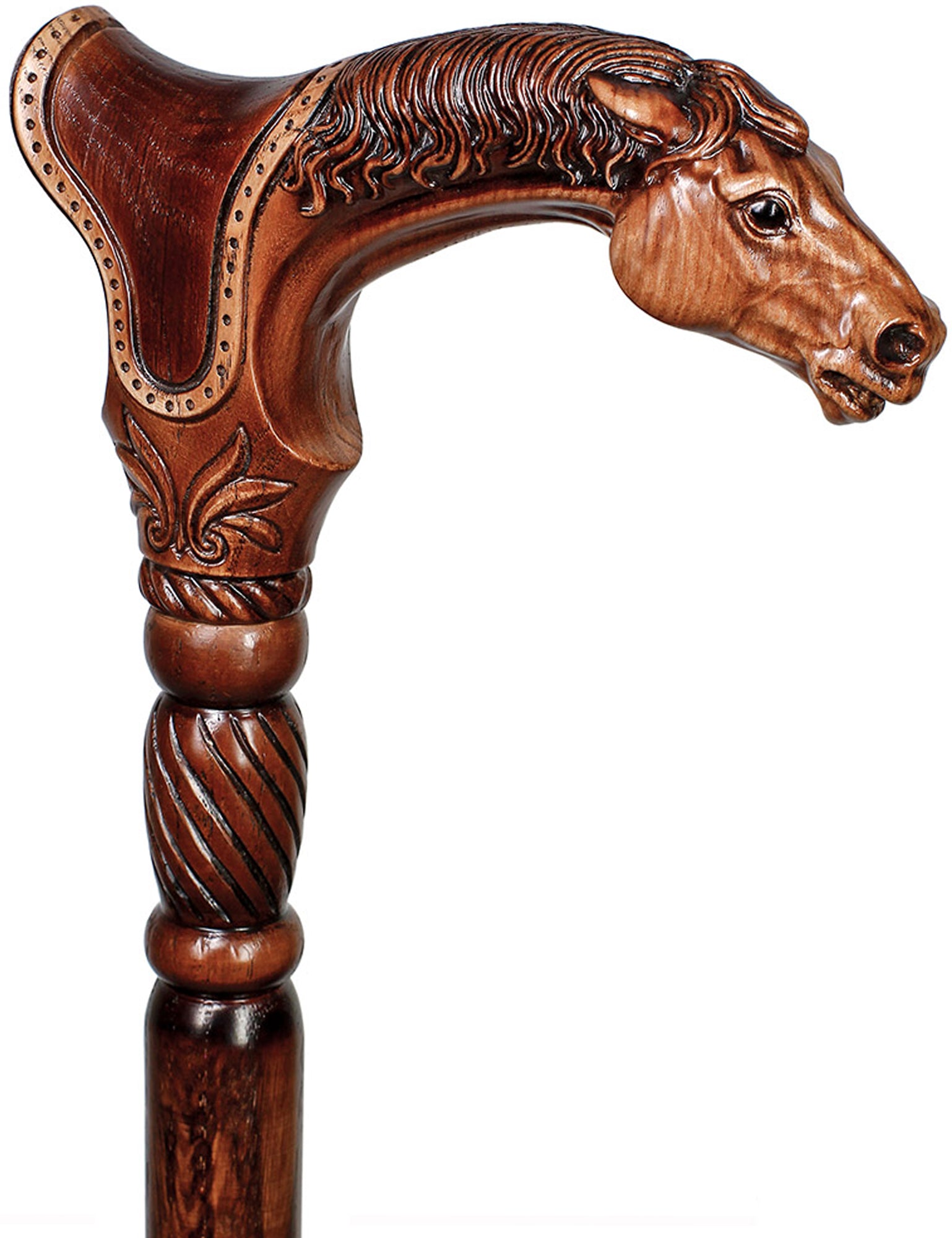 Premium Artisan Horse & Saddle Handcarved Cane Cheap Sale Big Discount