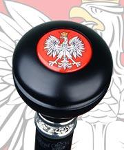 Polish Eagle Emblem Knob Stick: Large Knob, Pewter Collar Sale Pre Order