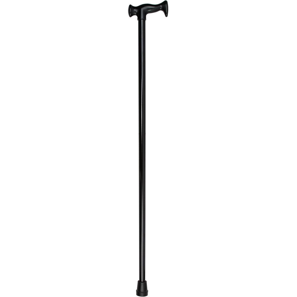 Black Orthopedic Handle Cane with Black Wooden Shaft Sale View