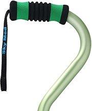 Green Adjustable Offset Walking Cane w/ Color matching Grip Choice Cheap Pice