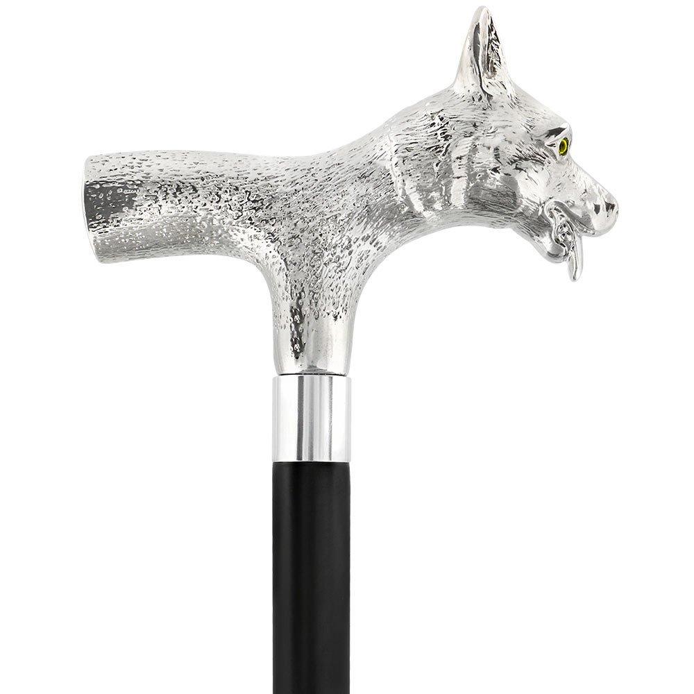 Sly Fox Nickel Plated Handle Cane w/ Custom Shaft & Collar In China