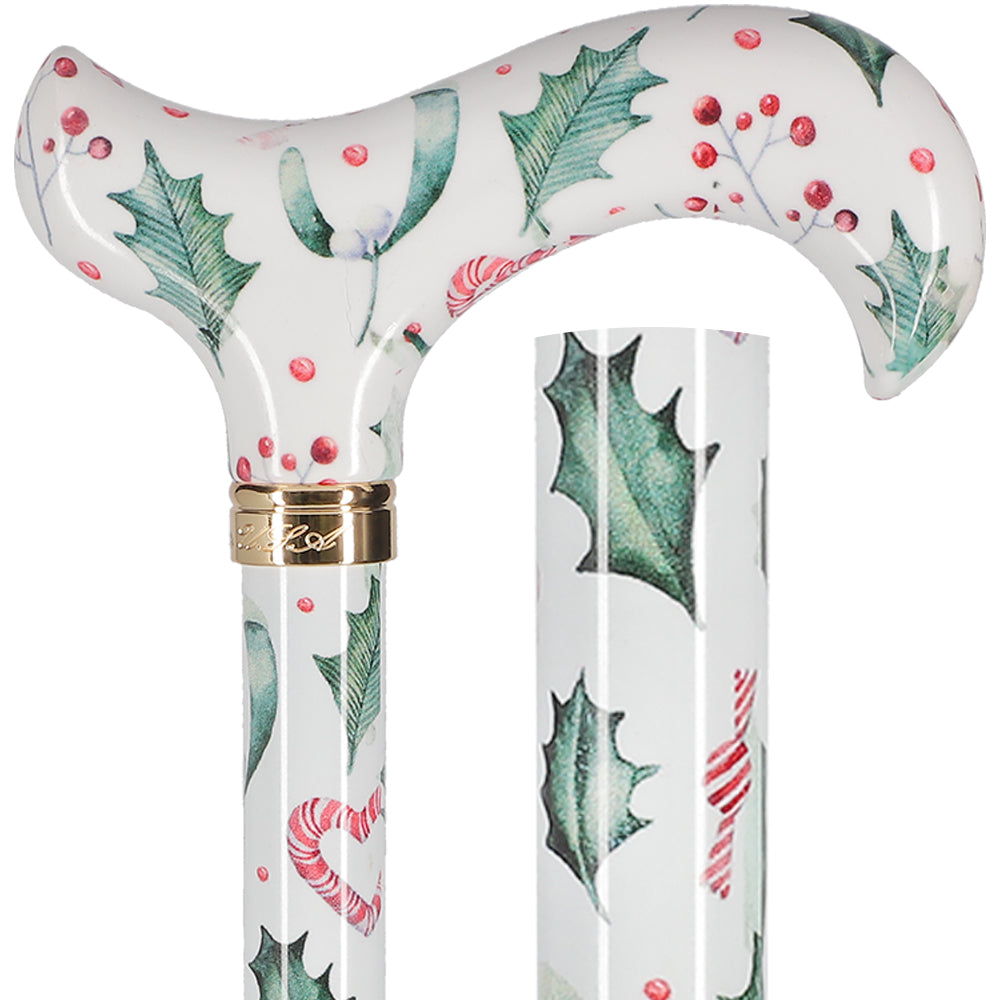 Holiday Cheer Designer Derby Adjustable Cane Perfect Sale Online