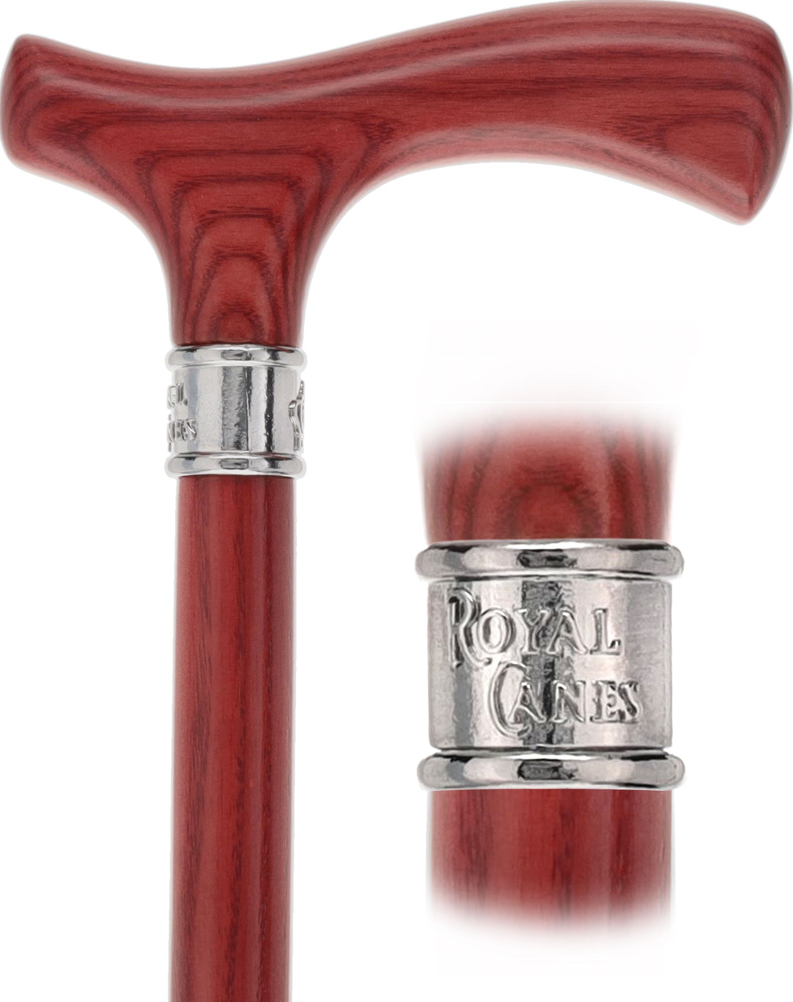 Royal Canes Fritz Comfort Grip: Matching Wood Handle & Shaft, 4 Stained Colors Discount Free Shipping