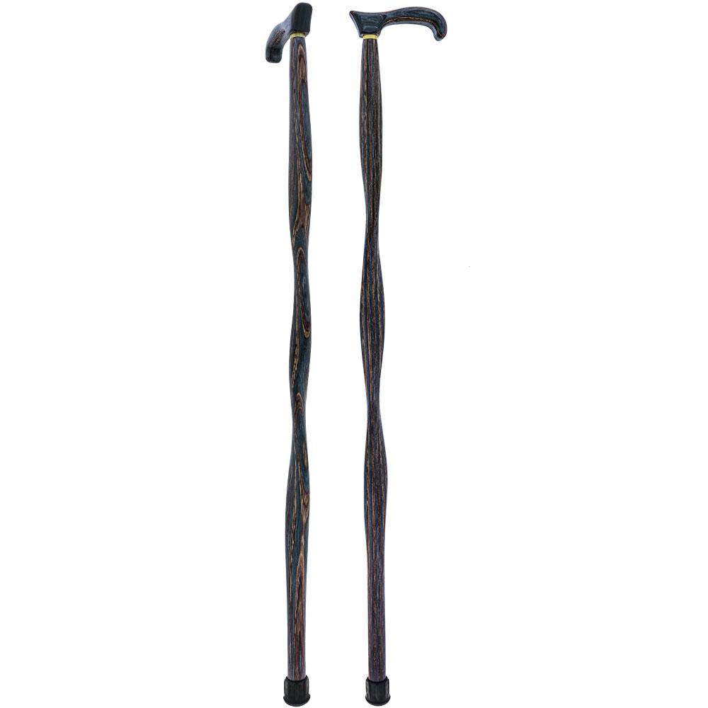 USA-Made Twisted Gunstock Cane: Black & Brown: Stylish Laminate Cheap Sale 100% Authentic