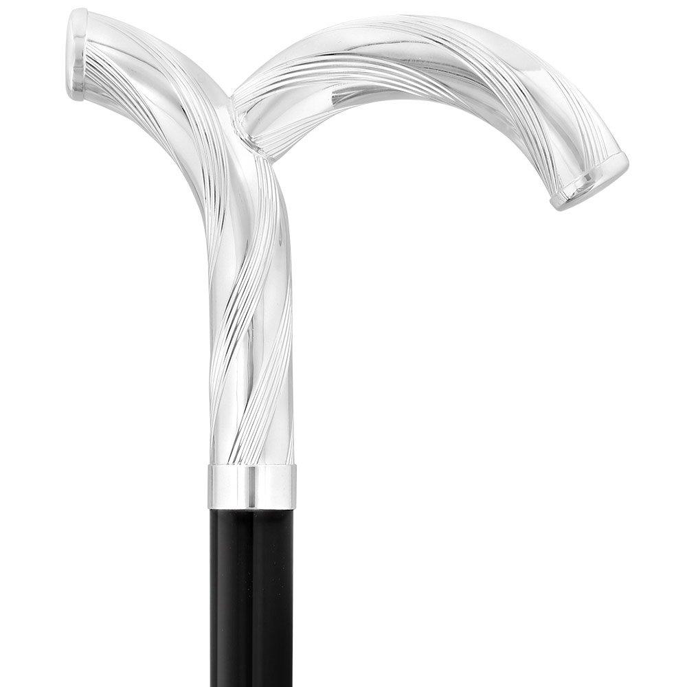 Italian Luxury: 'Curiously Curvaceous' Cane, In 925r Silver Cheap Footlocker Finishline