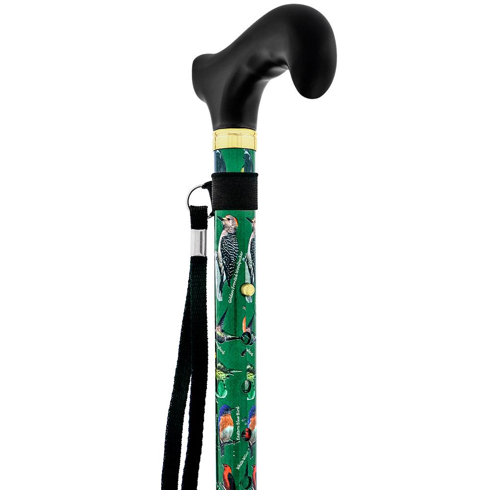 American Songbird Folding Adjustable Designer Derby Walking Cane with Engraved Collar w/ SafeTbase Cheap Manchester Great Sale