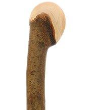 Natural Charm: Hazelwood Root Knobbed Cane with Leather Strap Cheap Sale Low Pice