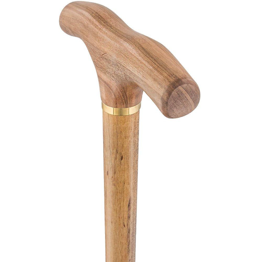 Scratch and Dent Corkscrew Cane Olivewood T Handle With Scorched Maple Wood Shaft V2211 2025 New Cheap Pice