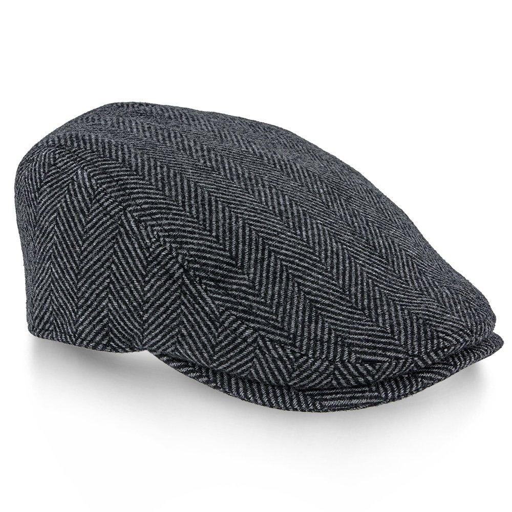 Main Street - Walrus Grey Tweed Plaid Herringbone Ivy Cap Cheap Sale Shop For