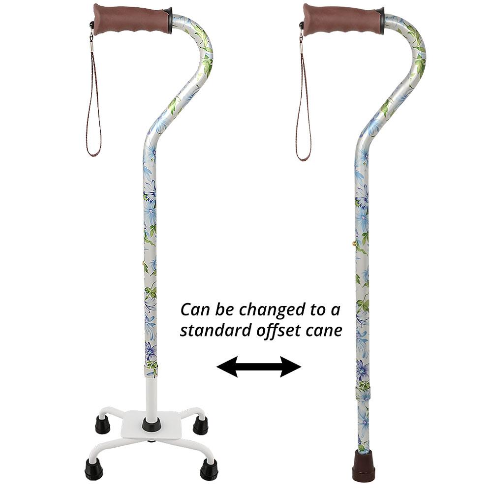 Heavenly Gardens: Supportive Quad Base Cane - Comfort Grip Outlet Reliable