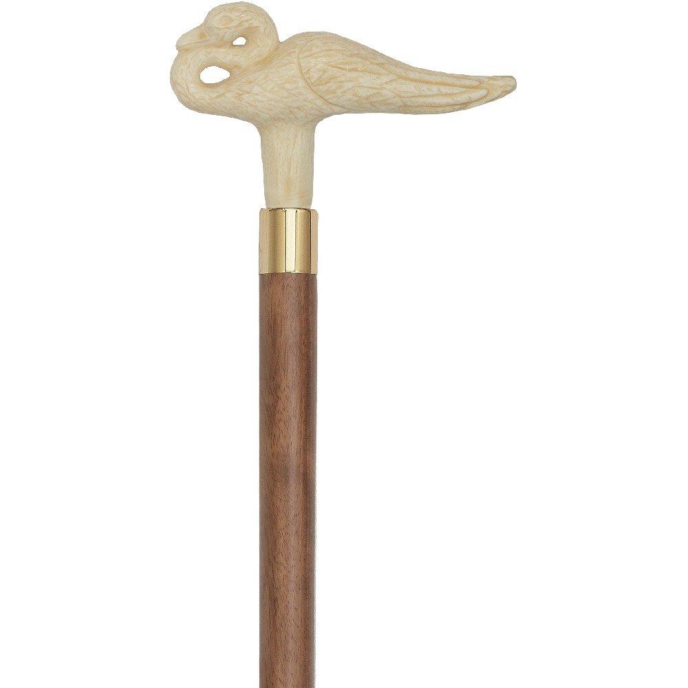 Faux Ivory Swan Handle Walking Cane-Italian Handle w/Custom Shaft and Collar Sale Lowest Pice