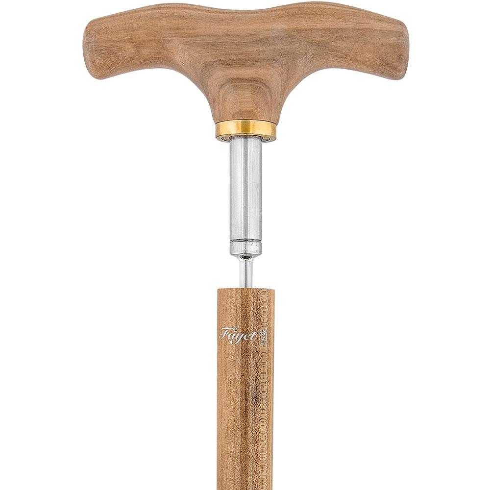 Scratch and Dent Corkscrew Cane Olivewood T Handle With Scorched Maple Wood Shaft V2211 2025 New Cheap Pice