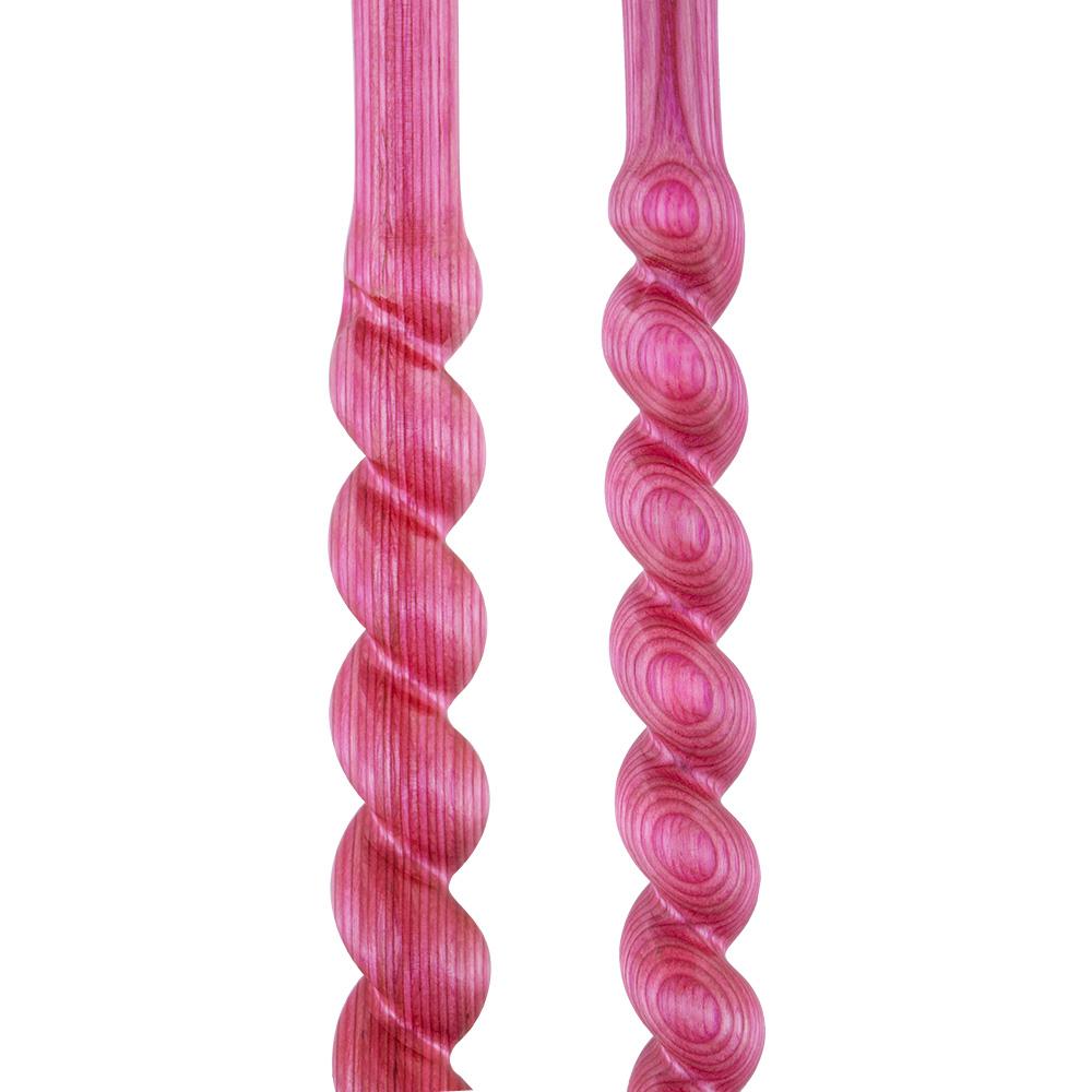 USA-Made Twisted Spiral Cane: Pink Vibrant Colorwood Laminate Clearance Pre Order