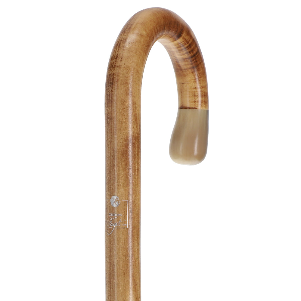 French Authentic: Blonde Horn Ball Cane with Light Maple Best Sale Cheap Pice