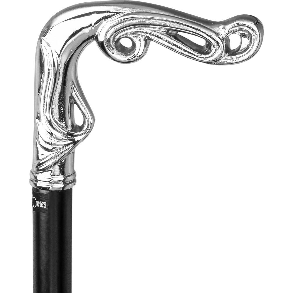 Luxury Silver Vine Design Fritz Cane - Chrome Plated Recommend Cheap Online